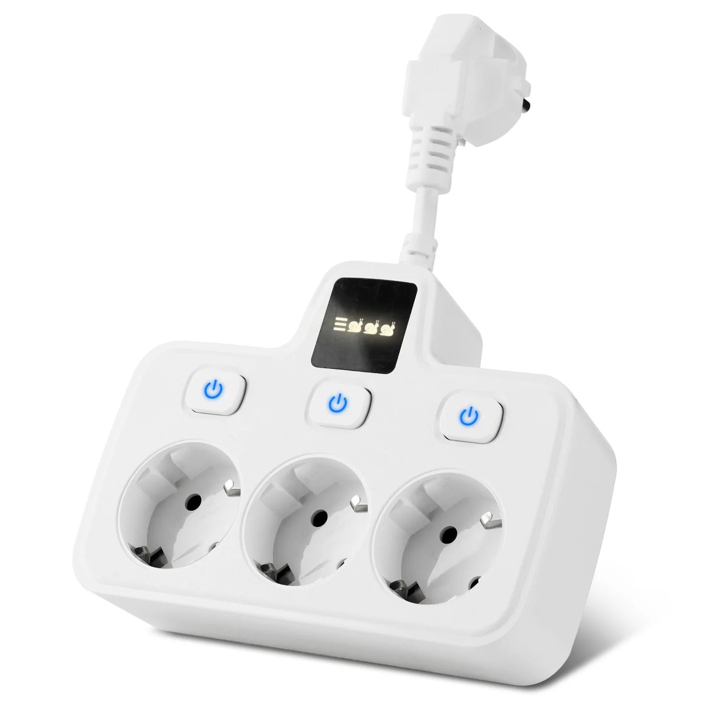 Regleta de enchufes para el hogar con interruptores independientes, 3 tomas de corriente, ignífuga, estilo europeo, especial, para uso doméstico. 