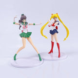 Anime Sailor Moon Action Figure Mizuno Ami Tsukino Usagi Hino Rei Aino Minako Model Kawaii Doll Gift Toys 5pcs Set 