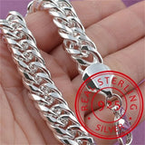 Fine 925 Sterling Silver Bracelet for Women and Men, Noble Nice Chain, Solid Charms, Wedding Party Gift, Fashion Jewelry, Hot Model 