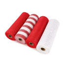 Christmas Knitted Ribbon for DIY, Wreath Bow, Home Tree Decorations, Christmas Gifts, New Year 2025, 1 Roll 