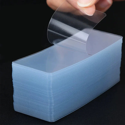 Reusable Strong Double Sided Tape PVC Clear Square Wall Stickers for Hooks Waterproof No Traces Home Glue Tapes 