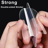 Reusable Strong Double Sided Tape PVC Clear Square Wall Stickers for Hooks Waterproof No Traces Home Glue Tapes 