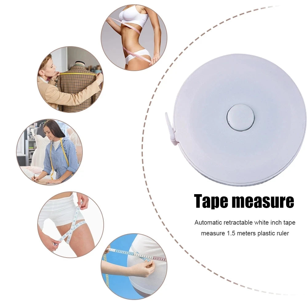 Fita métrica flexível de dupla escala, costura corporal, Régua de medição, Ferramentas de medição corporal, Tailor Craft, 1,5 m, 60 pol, 79 pol