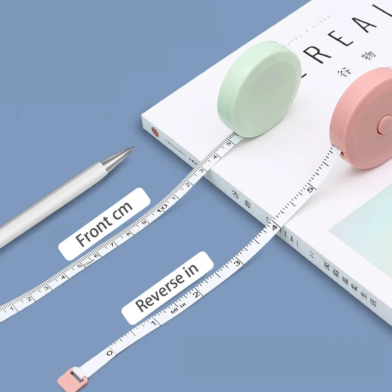 Fita métrica flexível de dupla escala, costura corporal, Régua de medição, Ferramentas de medição corporal, Tailor Craft, 1,5 m, 60 pol, 79 pol