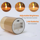 Flameless Electric LED Candle with Remote Control, 3D Wick, Battery Operated, Hotel, Wedding, Birthday Party Decoration