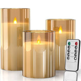 Flameless Electric LED Candle with Remote Control, 3D Wick, Battery Operated, Hotel, Wedding, Birthday Party Decoration