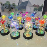 Artificial Rose Flowers for Girlfriend, Eternal Rose, LED Light, Leaf Flower, Wedding Decoration, Christmas Gifts, Valentine's Day 