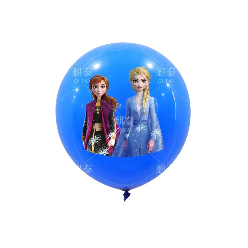 Frozen Theme Latex Snow Queen Balloons, Birthday Party Decorações, Brinquedos para Crianças, Baby Shower, Meninas, Fontes do partido, 12 ", 10Pcs