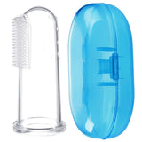 Fulljion Silicone Baby Toothbrush Kids Dental Care Clear Massage Soft Teether with Box for Baby Boy Girl Teeth 