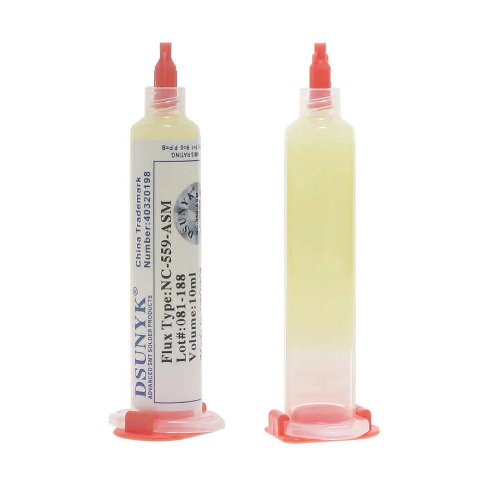Soldering Fluxes 100% Original AMTECH NC-559-ASM Solder Flux Premium No-Clean Solder Paste Suitable for BGA SMD Soldering Station and Rework Station 10cc AMTECH 559 Original 