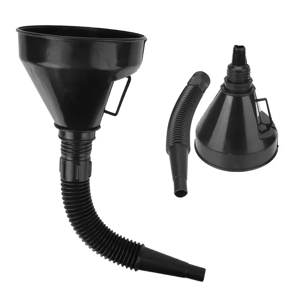 Funil de reabastecimento do motor com filtro para carro, motocicleta, óleo do caminhão, filtro de enchimento a gasolina, mangueira de tubo de extensão