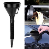 Funil de reabastecimento do motor com filtro para carro, motocicleta, óleo do caminhão, filtro de enchimento a gasolina, mangueira de tubo de extensão