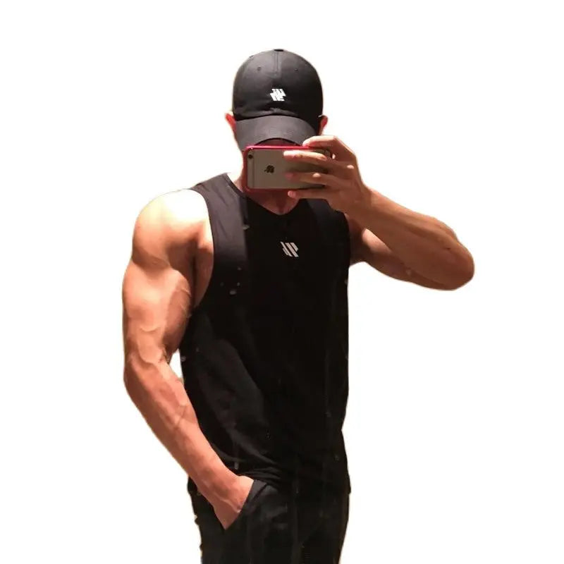 GITF-Men's Bodybuilding Tops, Gym Workout, Fitness Shirt, Running Kleding, Stringer, Singlet, Zomer, Training Vest 