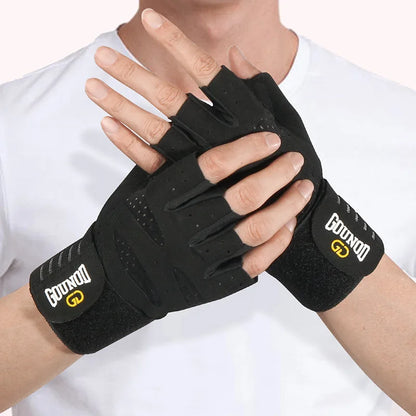 GOUNOD-Luvas Halterofilistas Respiráveis, Suporte de Pulseira, Anti-Slip, Esportes, Ginásio, Musculação, Powerlifting, Fitness, Treinamento