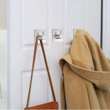 4 ganchos de pared adhesivos resistentes de acero inoxidable, impermeables, para baño y dormitorio. 