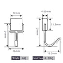 Ganchos magnéticos multiusos para almacenamiento, resistentes, para llaves, para cocina, baño (50 unidades) 