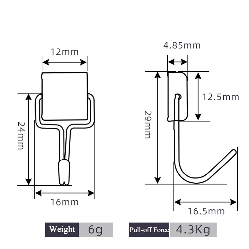 Ganchos magnéticos multiusos para almacenamiento, resistentes, para llaves, para cocina, baño (50 unidades) 