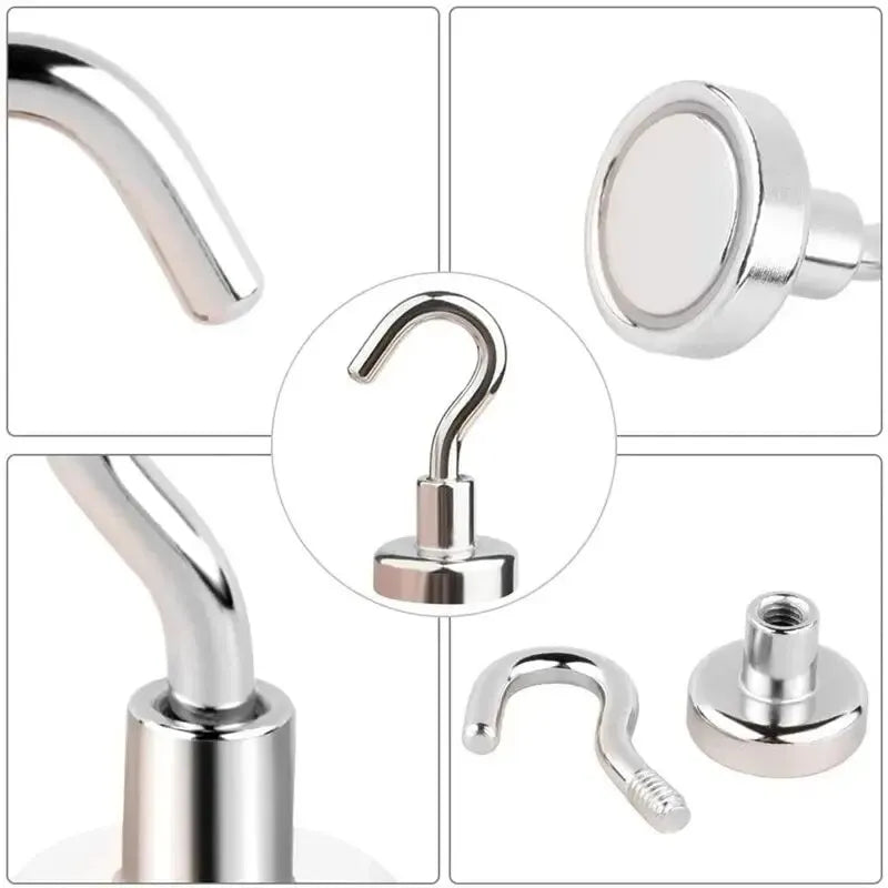 10 ganchos magnéticos resistentes, multiusos, para el hogar, la cocina, la barra, llaves y el baño. 