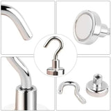 10 ganchos magnéticos resistentes, multiusos, para el hogar, la cocina, la barra, llaves y el baño. 