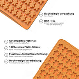 Molde de silicona para galletas con forma de hombrecito de jengibre, mini moldes de chocolate para hacer con forma de cachorro, 100 agujeros 