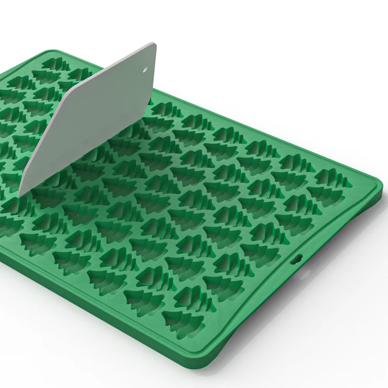 Gingerbread Man Silicone Baking Cookie Mold, Mini Pet Puppy Snack DIY Chocolate Molds, 100 Holes 