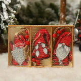 Gnomos De Natal Pingente De Madeira, Árvore De Natal Pendurado Ornamentos, Decorações De Natal Para Casa, Presente De Ano Novo, 2022, 9 Pcs, 12 Pcs
