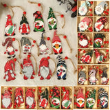 Gnomos De Natal Pingente De Madeira, Árvore De Natal Pendurado Ornamentos, Decorações De Natal Para Casa, Presente De Ano Novo, 2022, 9 Pcs, 12 Pcs