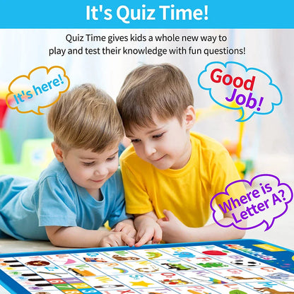 Póster musical electrónico con el alfabeto inglés, letras parlantes del alfabeto, juguete educativo para niños pequeños, regalo 