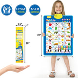 Póster musical electrónico con el alfabeto inglés, letras parlantes del alfabeto, juguete educativo para niños pequeños, regalo 