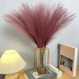 Artificial Pompom Grass, Pompass Branches, Faux Soft Stems, Plants Vase Filler, Home Boho Decor, Flower Arrangement, 10pcs 
