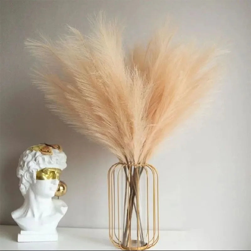 Artificial Pompom Grass, Pompass Branches, Faux Soft Stems, Plants Vase Filler, Home Boho Decor, Flower Arrangement, 10pcs 