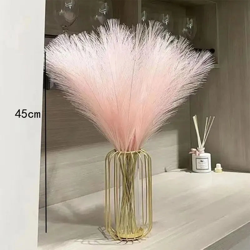 Artificial Pompom Grass, Pompass Branches, Faux Soft Stems, Plants Vase Filler, Home Boho Decor, Flower Arrangement, 10pcs 