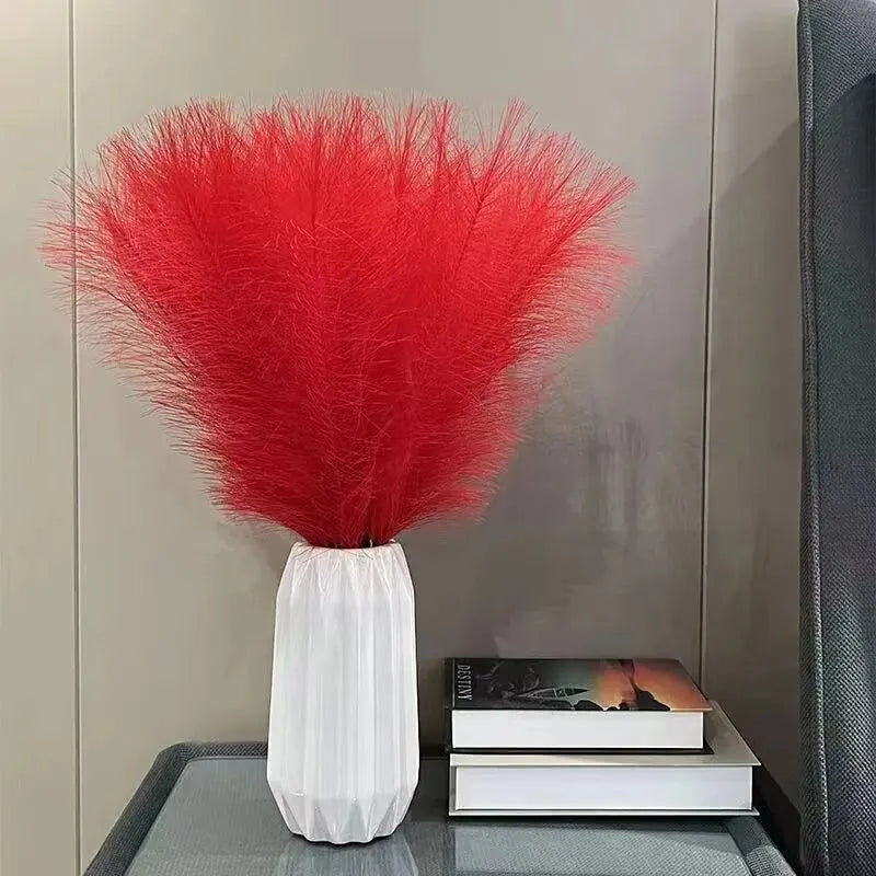 Artificial Pompom Grass, Pompass Branches, Faux Soft Stems, Plants Vase Filler, Home Boho Decor, Flower Arrangement, 10pcs 