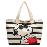 Grande capacidade dos desenhos animados Snoopy saco de lona para estudantes do sexo feminino, para segurar livros e comutar maternidade Checkup Tote, bonito mamãe saco