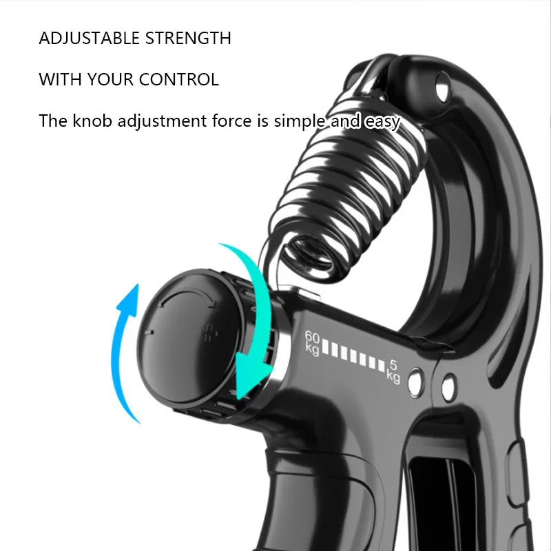 Grip Strength Trainer for Muscle Building, Forearm Strengthener, Hand Gripper, Adjustable Resistance 