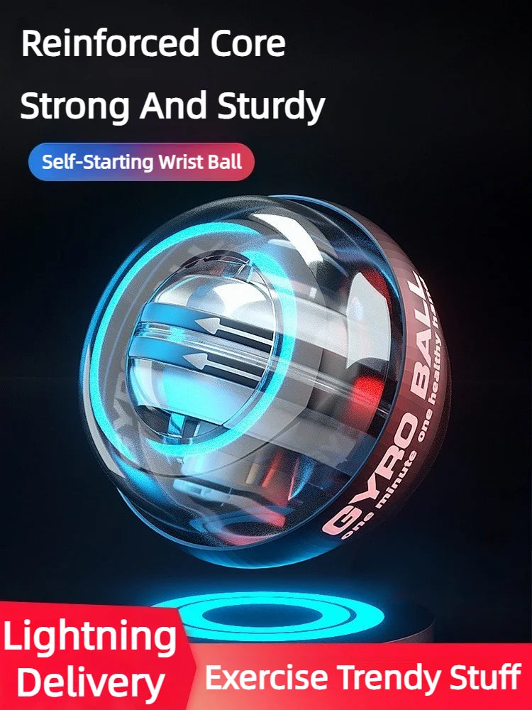 Gyroball Powerball Forearm Exerciser, Muscle Fitness Equipment, Gyroscope Power Ball, Gyro Wrist Booster Trainer, Hand Exercise 