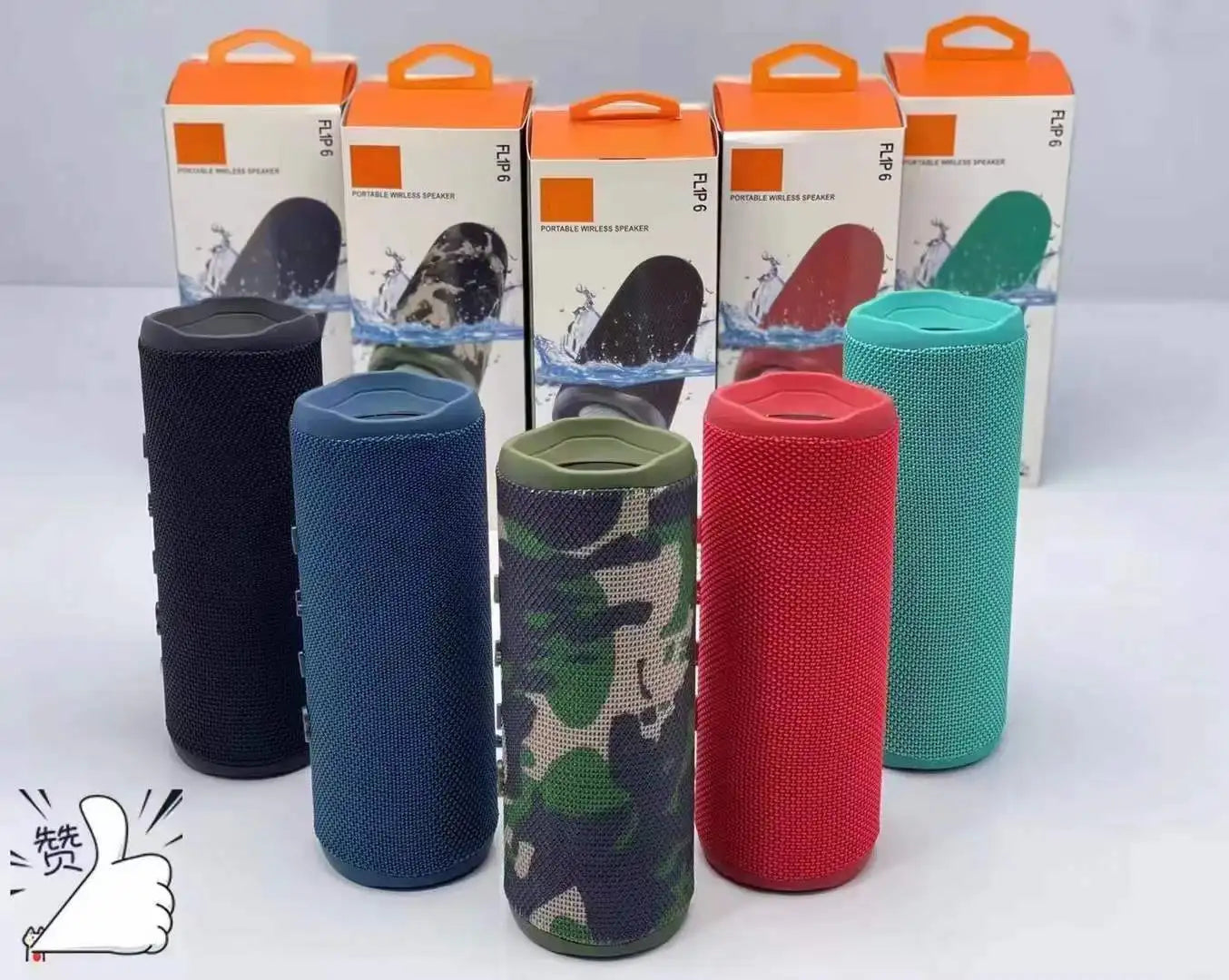EONKO FLIP6 Portable Stereo Wireless Bluetooth Speaker with TF USB FM AUX Handsfree TWS Power Bank Type C Charging