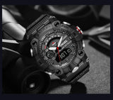 SMAEL Fashion Sport Watches Men Shock Resistant 50M Waterproof Wristwatch LED Alarm Stopwatch Clock Military 8040 Men Watch