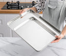 Rectangle Steamed Sausage Noodles Storage Trays Stainless Steel Fruit Dish Restaurant Hotel Kitchen Pastry Food Baking Plates