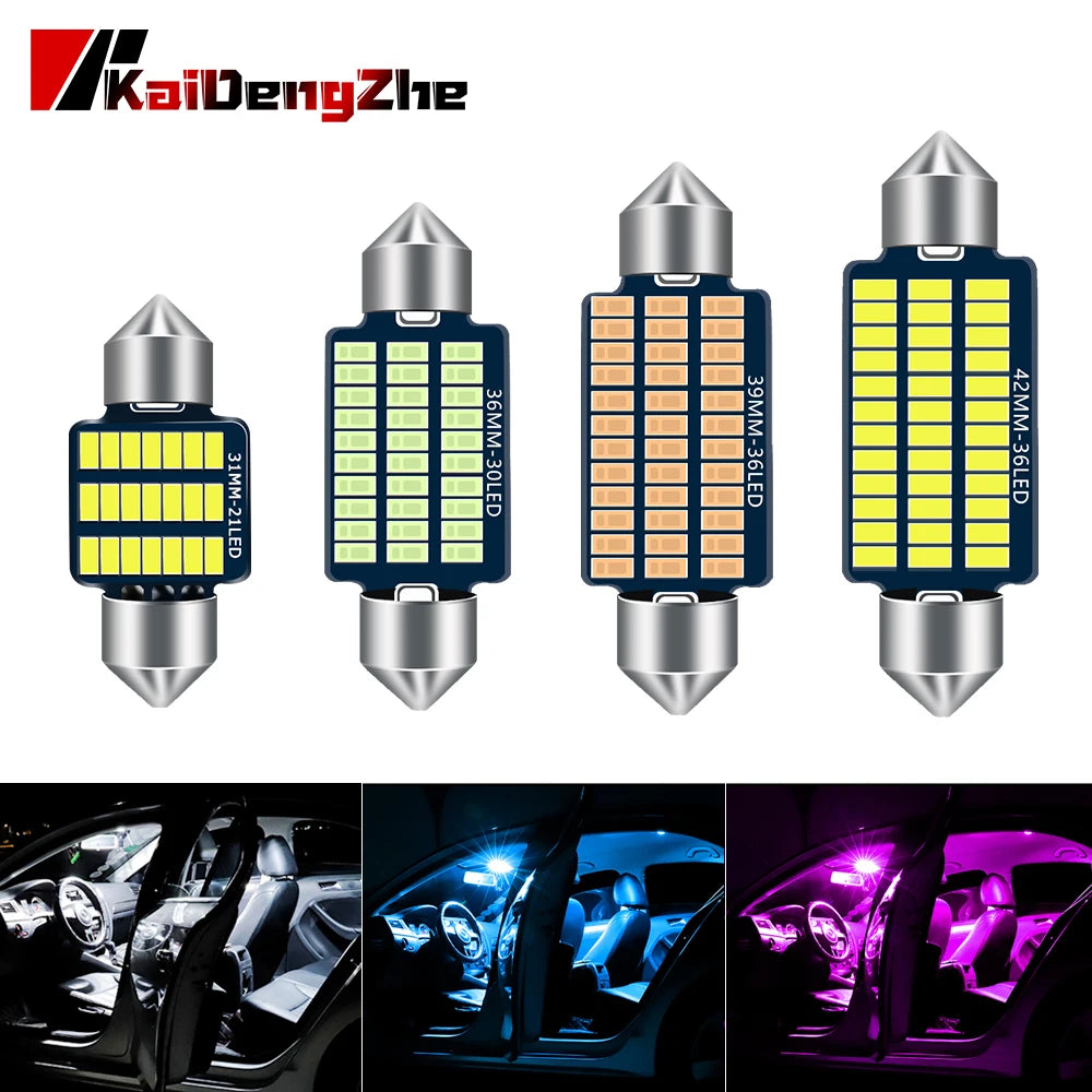 1pcs Festoon 31mm 36mm 39mm 42mm Car interior lights ceiling light License Plate Lamp Internal reading light Map light Dome lamp