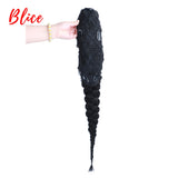 Rabo de cabelo com trança 75cm textura afro kinky straight