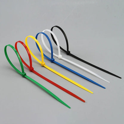 100PCS 3/4/5 Series Self-Lock Cable Ties Plastic Nylon Cable Ties Fasten Loop Cable Organizer Nine Colors Binding Belt