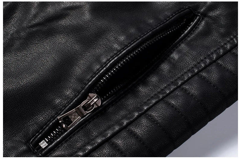 Chaqueta de cuero vintage informal para hombre, diseño de moda de primavera y otoño, con bolsillo para motociclista, talla 4XL-M, 2021