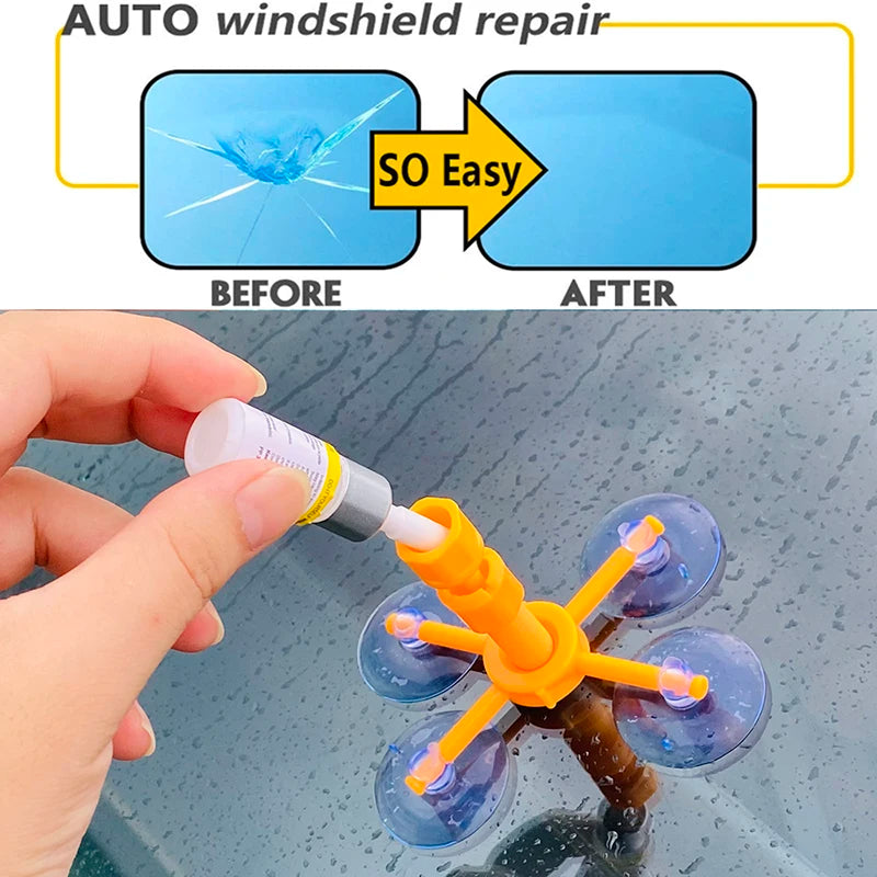 Kit de reparo de para-brisa de carro, correção rápida, vidro rachado, ferramenta de reparo, selador de resina, faça você mesmo, polimento de tela de janela automática