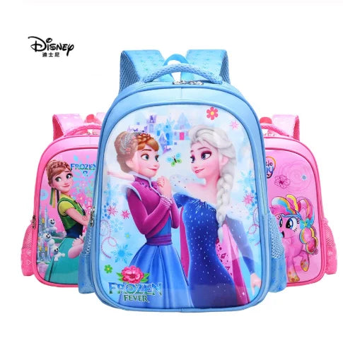 Mochila escolar de dibujos animados Frozen Elsa Anna niñas linda mochila de escuela primaria jardín de infantes Linda mochila