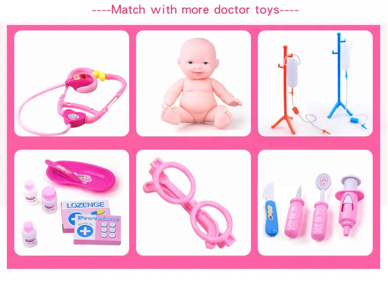Uniforme de médico y enfermera de simulación para niños, abrigo cruzado, disfraz de Halloween, juego de juguetes para bebés, fiesta de cumpleaños elegante