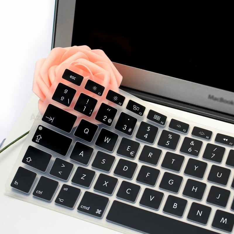 Spanish For Macbook Pro Retina 13 15 Air 13 EU US Spanish Keyboard Cover Soft Silicon A1466 A1278 A1286 Keyboard Protector Skin