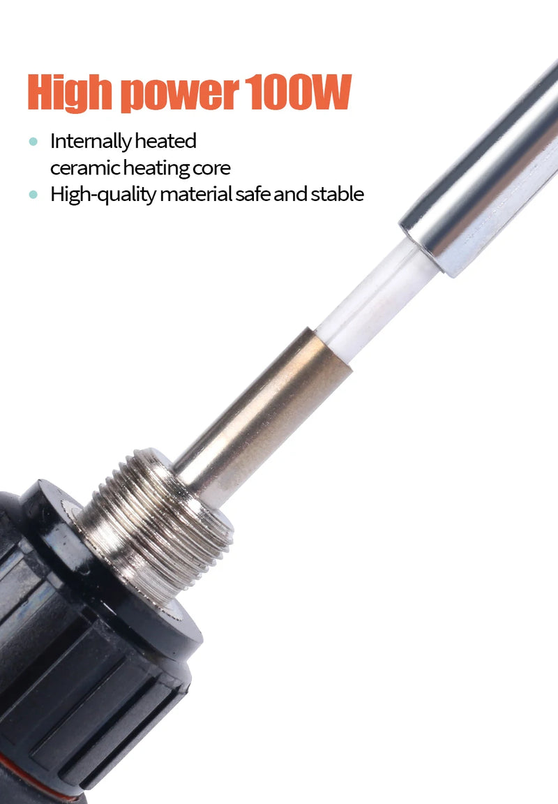 100W Digital Electric Soldering Iron Kit Set Temperature Adjustable 928D Welding Tool Ceramic Heater Soldering Tips Rework