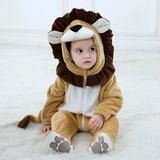 Umorden Infant Toddler Dalmatian Dog Lion Tiger Dinosaur Costumes Baby Boys Girls Kigurumi Cartoon Animal Romper Halloween Purim