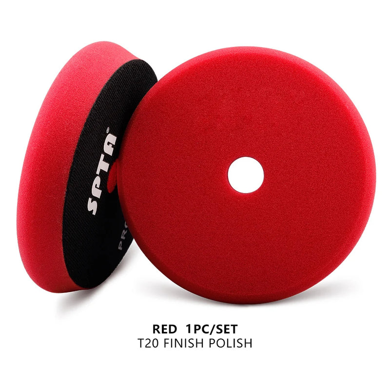 (Single Sale) SPTA 3"(80mm)/5"(125mm)/6"(150mm) Car Buffing Polishing Pads T Shape Sponge For DA/RO/GA Car Buffer Polisher